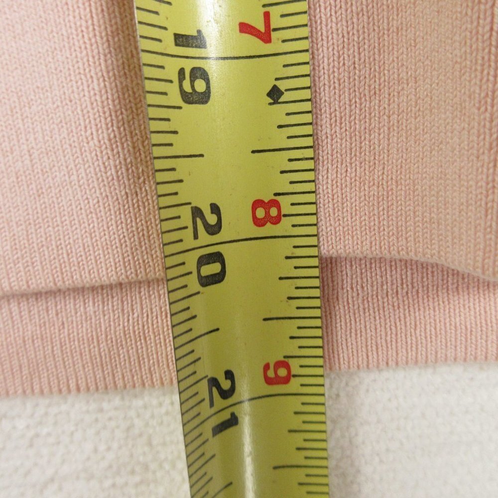 David Brooks Rib Knit Silk Shell Size MP Pink - Picture 7 of 8